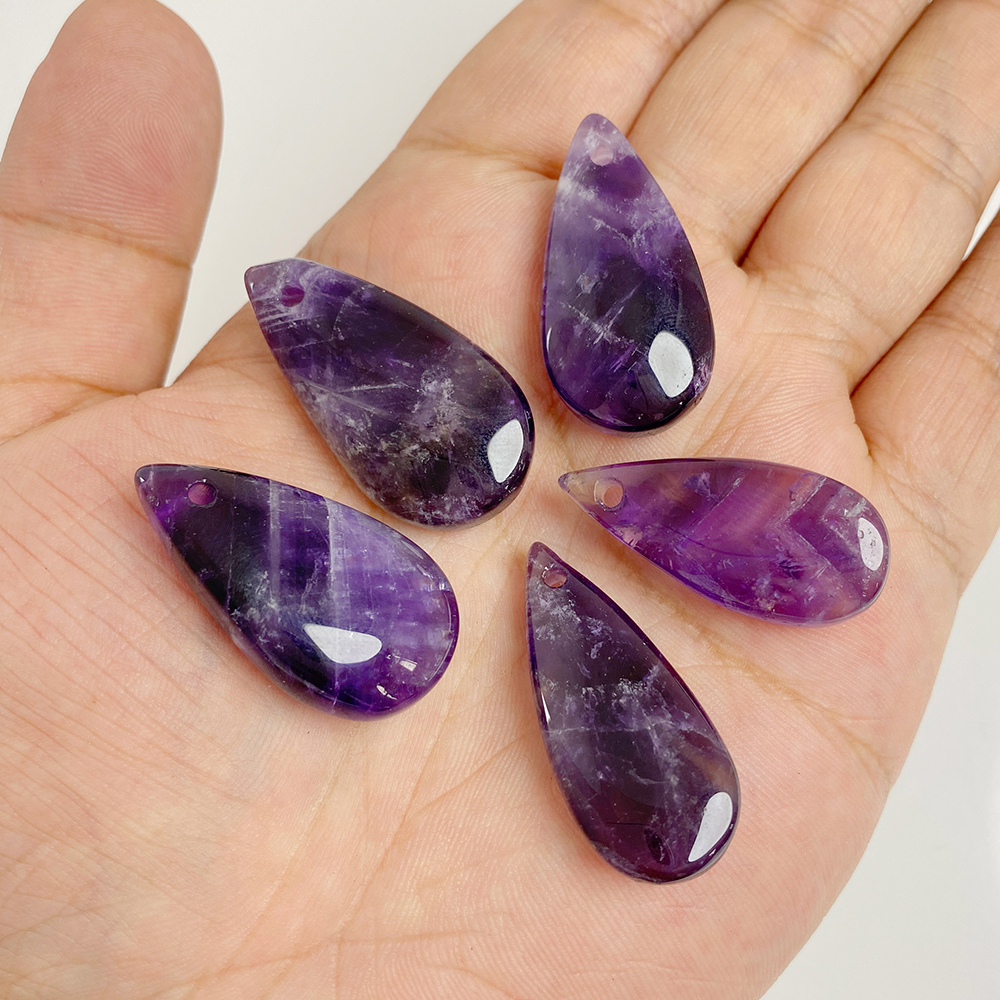 1PC Big Waterdrop Shape Stone  - огляд і ціна Crystal Pendant Necklace Natural Stone
