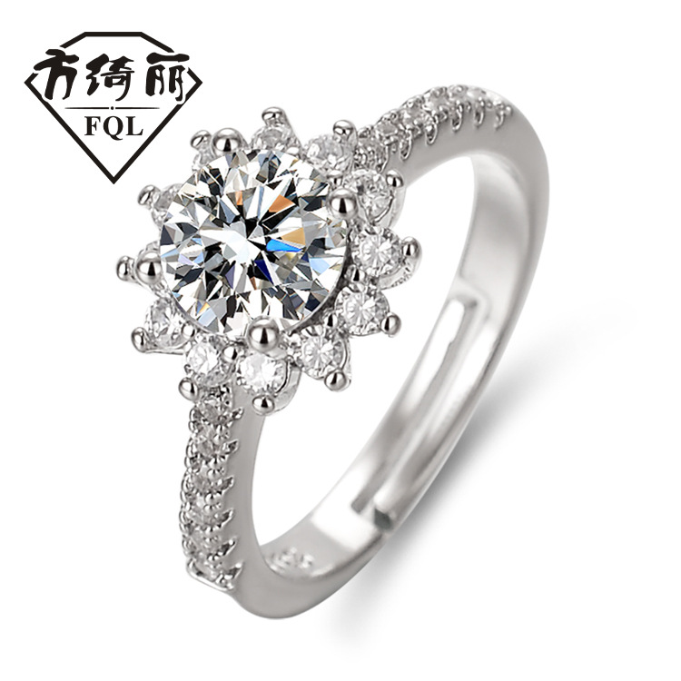 Moissanite Ring For Women Sunf - огляд і ціна Moissanite Engagement Ring 1 Carat
