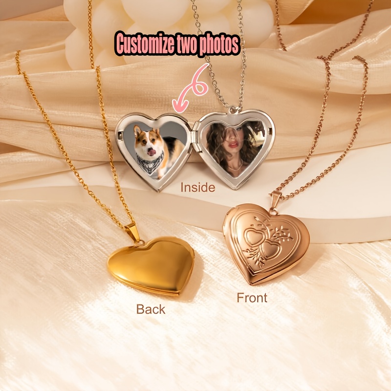 Custom 1/2 Photo Necklace Hear - огляд і ціна Heart Locket Necklace Photo